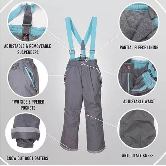 Gerry Weber Girls Performance Snow Pants with Removable Suspenders - Picture 12 of 13
